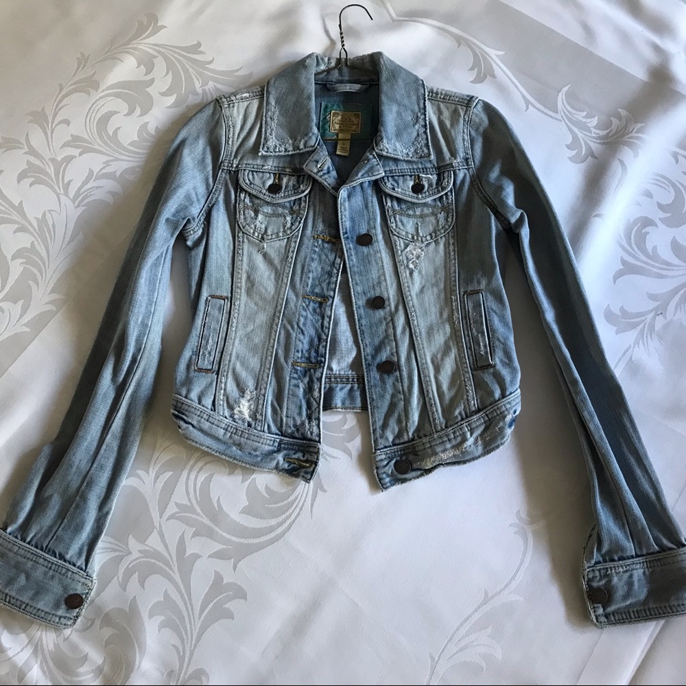 Distressed Abercrombie Jean Jacket